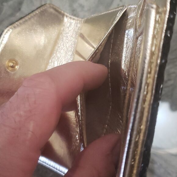 michael Kors Black Snake Skin Wristlet - Picture 4 of 6